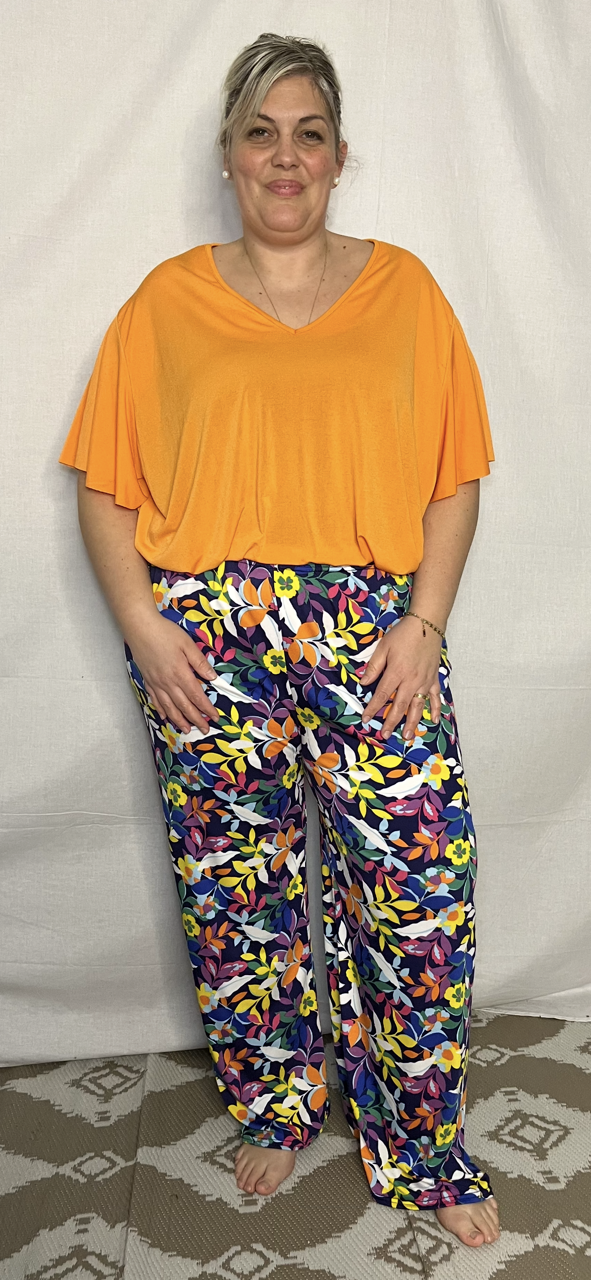 Pantalon fluide Fleurs