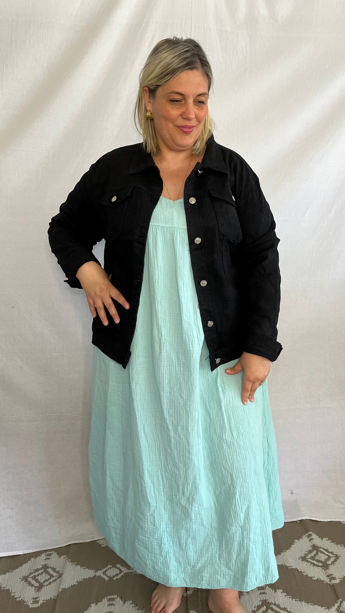 Veste en jeans noir