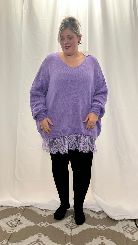 Pull dentelle
