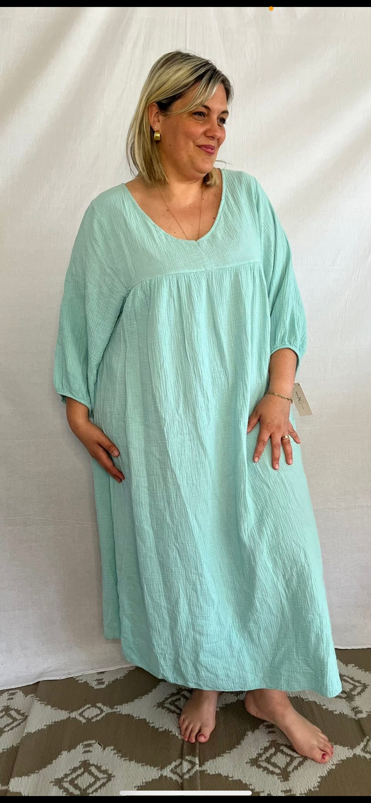 Robe Lila gaz de coton