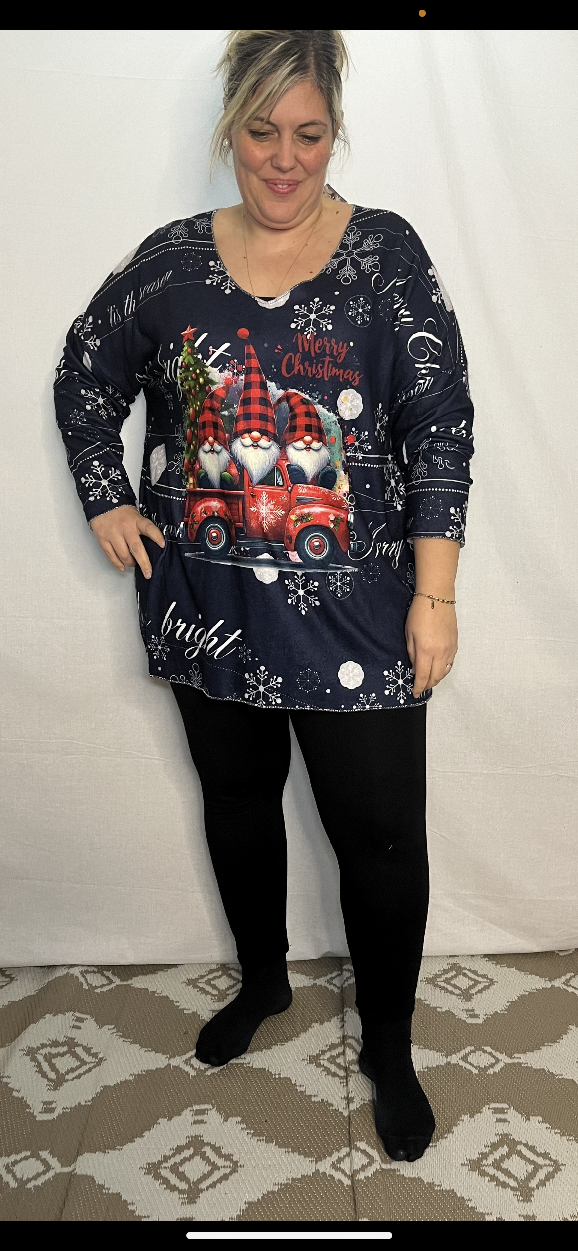 Pull de Noël Marine