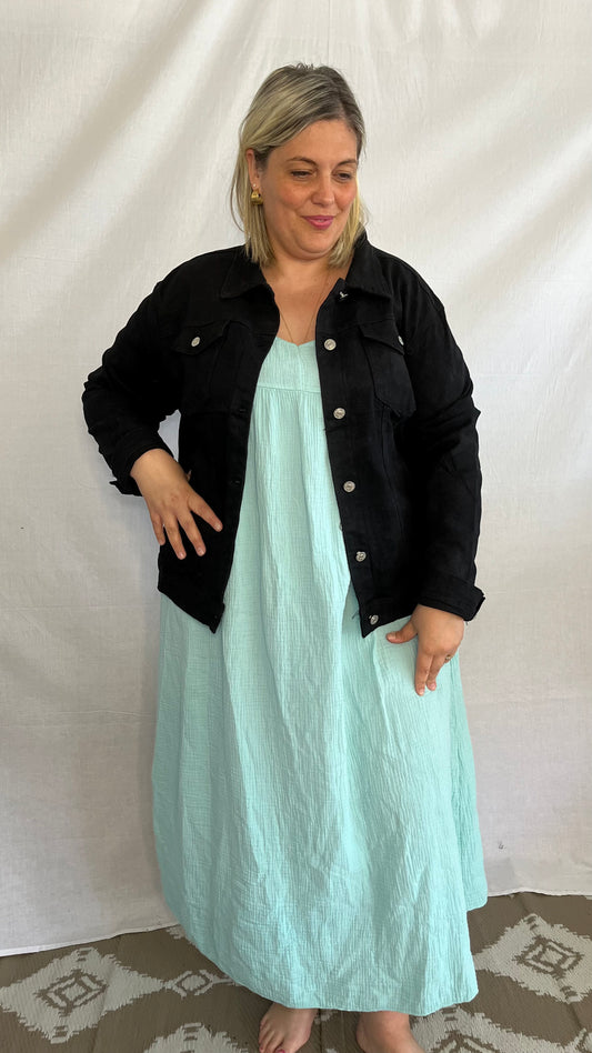 Veste en jeans noir
